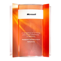 Сертификат Microsoft, подтверждающий соответствие стандартам обеспечения сетевых решений